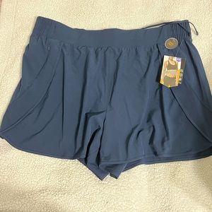 Blue athletic shorts